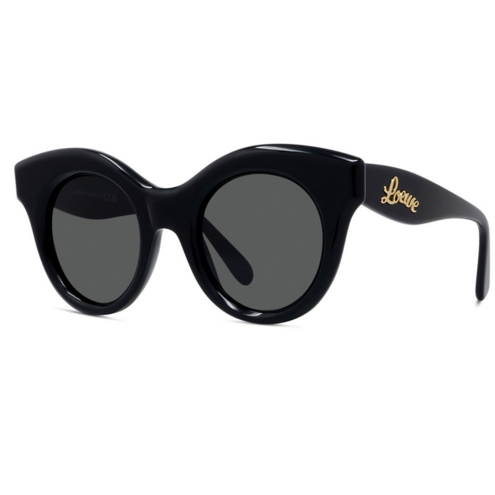 Loewe Curvy Oversized Black Sunglasses New With Case And Cloth